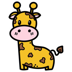 Funny giraffe cartoon © Nuttaraht