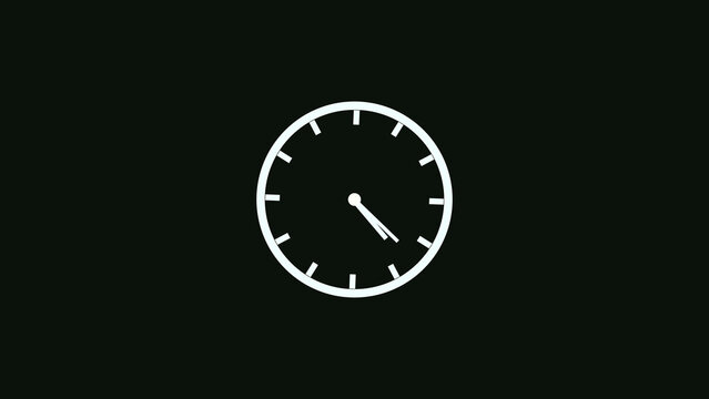 Minimal white clock icon showing four twenty time on a solid dark black background