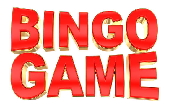 3D red and gold bingo sign