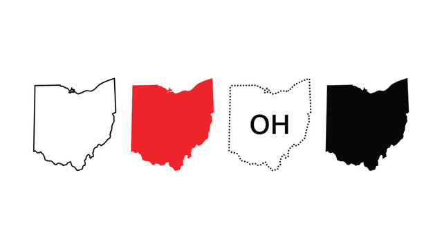 Four Different Ohio State Outline Design Variations Available Here