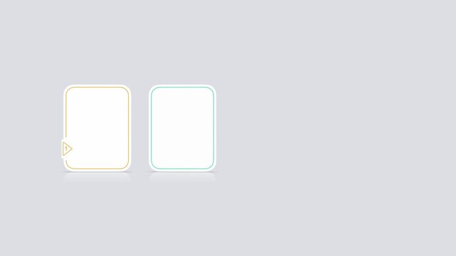 animated video of business plan infographic 4 and 5 steps template, rectangle shape for strategic planning, business presentations and reports