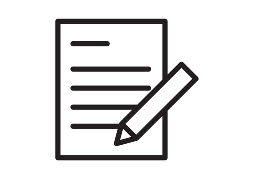 書類と筆記具のアイコン