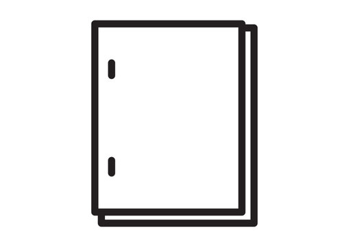 左側をホチキス止めした書類のアイコン