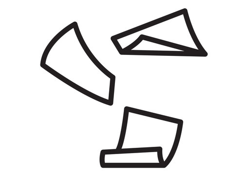 飛び散る書類のアイコン