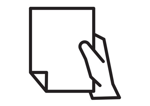 書類を持つ手のアイコン