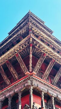 Glimpese of temple of Bhaktapur in Nepal.