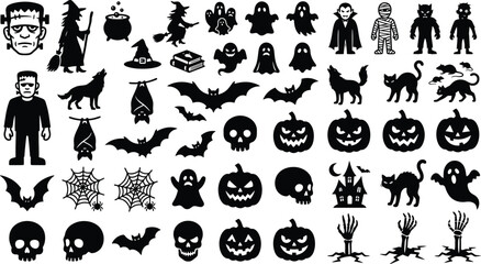 Obraz premium set of silhouettes of people