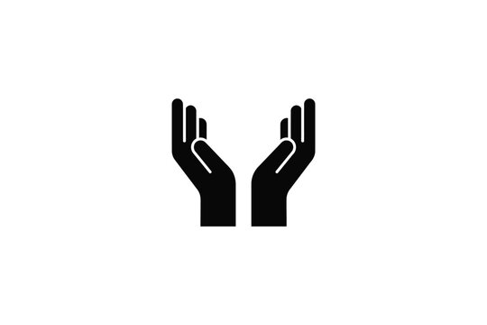 Two cupped hands reaching up in a gesture of giving or receiving.