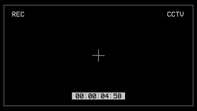 Cctv security camera recording interface with digital timer