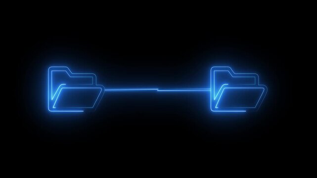 Cloud Based Data Exchange and File Management Tools concept on the transparent background. Motion graphics of Advanced Digital File .