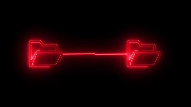 Cloud Based Data Exchange and File Management Tools concept on the transparent background. Motion graphics of Advanced Digital File .