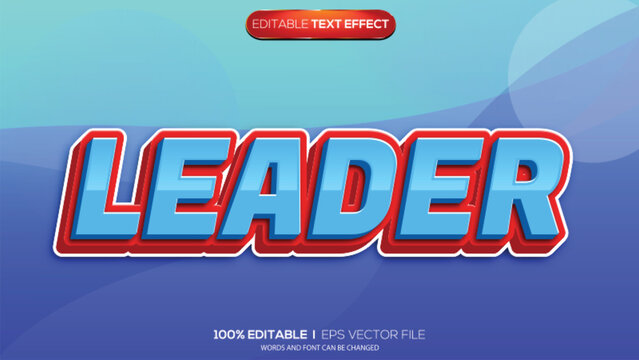3d text effect leader theme