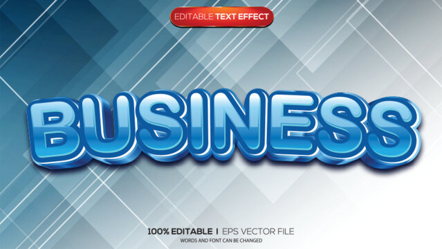 3d text effect business theme