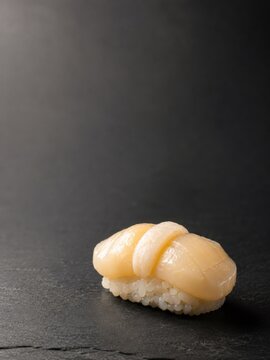 Hotate Scallop Nigiri with Top Copy Space