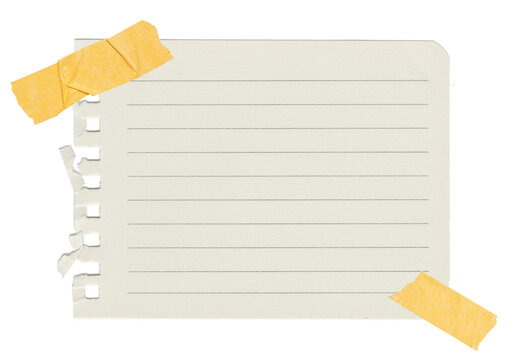 Blank paper with adhesive tapes on the corner