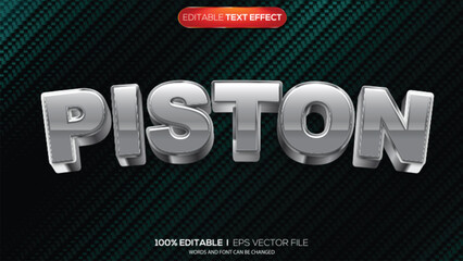 Obraz premium 3d text effect piston theme