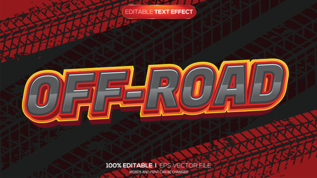3d text effect off road theme