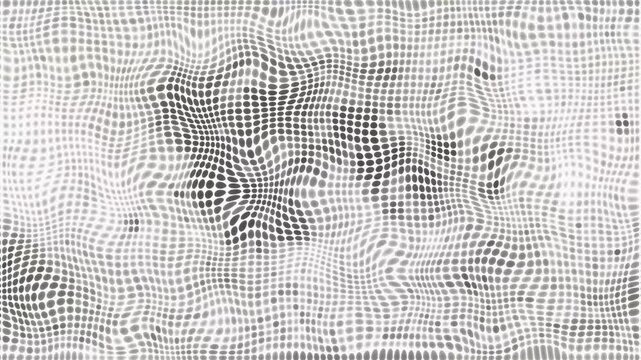 Circles grid overlays ripple distorted gray and white node textures smoothly. Advanced laboratory dashboard templates match perfectly with this modern mesh. Pixels float.