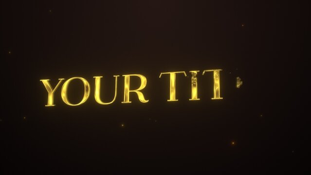 Elegant Melting Gold Text Title Intro
