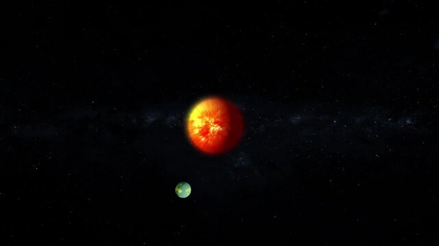 Planet celestial vectors coordinate orbiting moon paths past fiery red stars. Celestial exploration classroom presentation templates gain beautiful visuals. Orbs turn slowly.