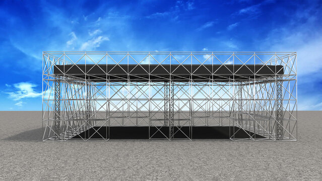 Scaffold Tent Digital Experience Area with Interactive Technology. Event Pavilion, Exhibition Booth, Immersive Space, Innovation, Branding