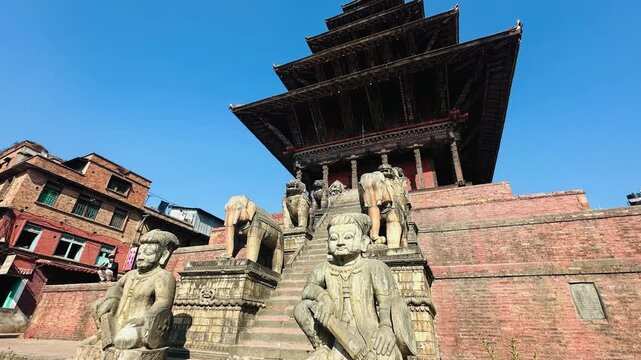 Glimpese of temple of Bhaktapur in Nepal.
