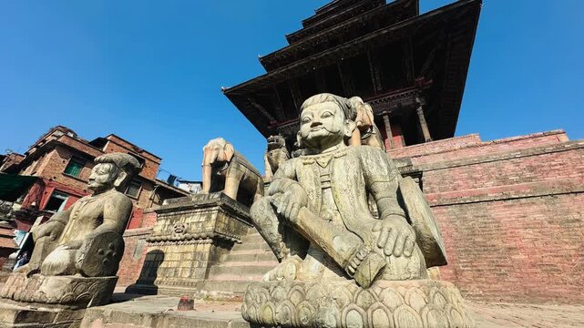 Glimpese of temple of Bhaktapur in Nepal.