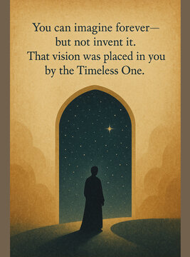 Printable poster engaging with abstract wisdom, unveiling profound truths beyond the physical world