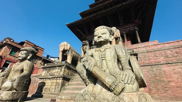 Glimpese of temple of Bhaktapur in Nepal.