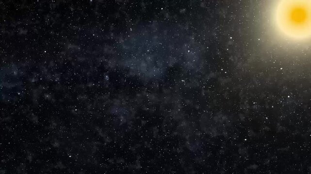 Space cosmos matrices project intense solar flares across deep space zones. Astronomical solar system documentary clips gain an amazing background asset. Stars burn fast.