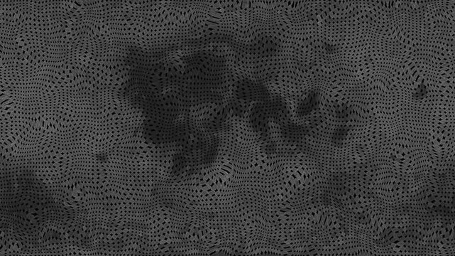 Abstract texture backdrops warp distorted gray mesh vectors across dark planes. Modern hardware manufacturing slide decks gain an interesting layout frame. Surfaces shift.