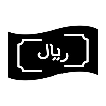 Saudi Riyal Coin Vector Icon