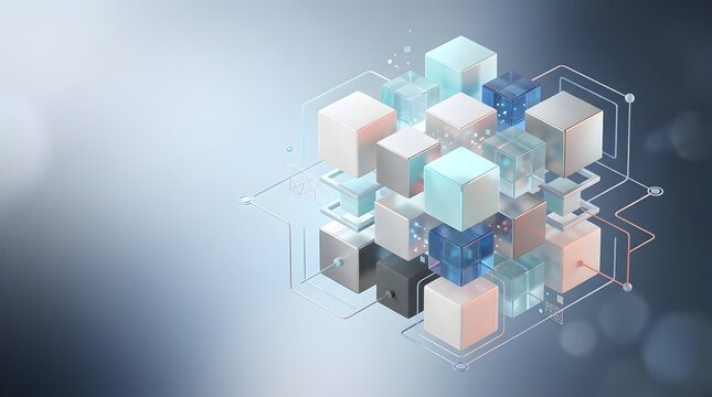 Abstract 3D Assembling Data Cubes for Digital Structure Concept