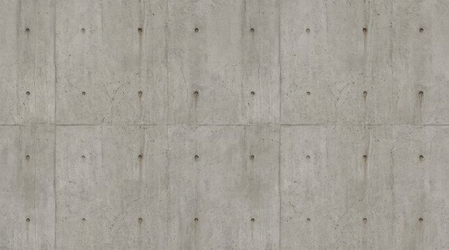 Textured concrete wall background seamless gray cement panel for modern interior design and architectural visualization