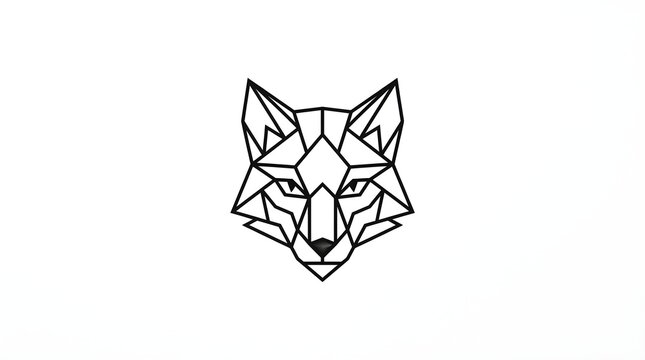 Modern geometric fox head logo created with polygonal line art. Perfect for technology brands, esports teams, creative agencies, gaming, and minimalist visual identities.
