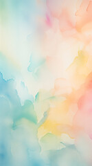 Abstract watercolor background with clouds