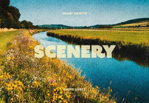 Scenery Photo Effect For Poster And Social Media Design