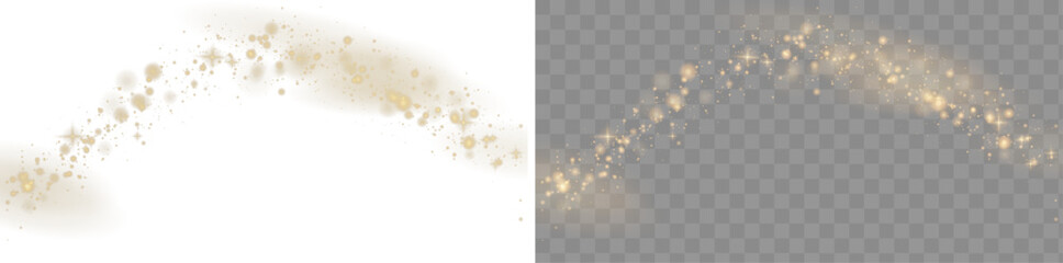 Curved Golden Glitter Arch With Sparkles And Bokeh © ellyson