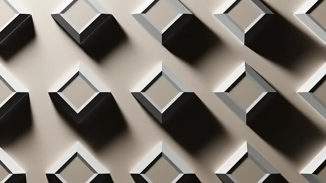 Geometric pattern of diamond shapes in a repeating design on a surface.