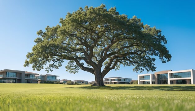 modern house in the park