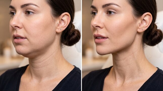 Before and after tongue hygiene and oral thrush treatment