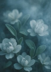 Obraz premium Ethereal flowers in mist.