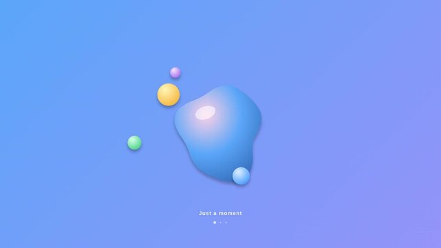 Abstract Claymation Website Idle Animation on Minimal Background. Playful Tactile 3D Plasticine Character Loop for Modern Web UI Interaction.