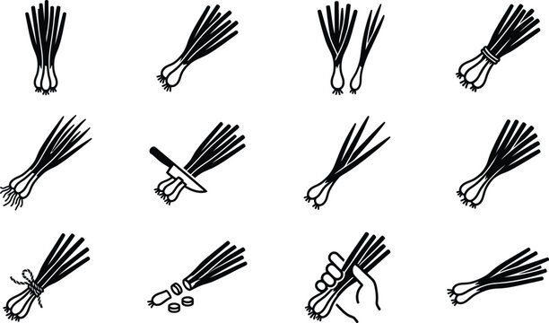Several drawings of paintbrushes in various positions.