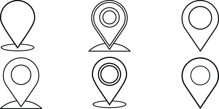 Map Pin Vector Icon Set Location Marker Collection