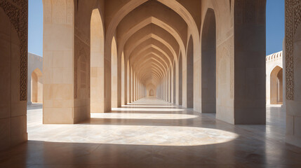 Fototapeta premium Ancient mosque arcade