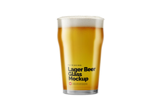 Lager Beer Glass Mockup for Product Launch and Marketing Presentation