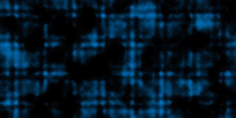 Abstract Blue Pixel Matrix Background. Digital Grid Texture with Organic Pattern. Modern Vector Illustration.