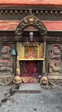  Glimpese of temple of Bhaktapur in Nepal.