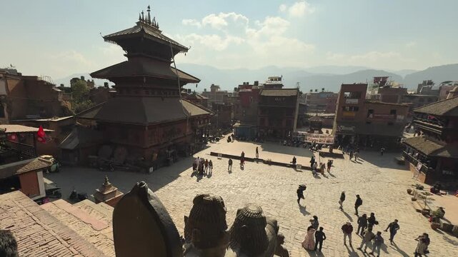  Glimpese of temple of Bhaktapur in Nepal.